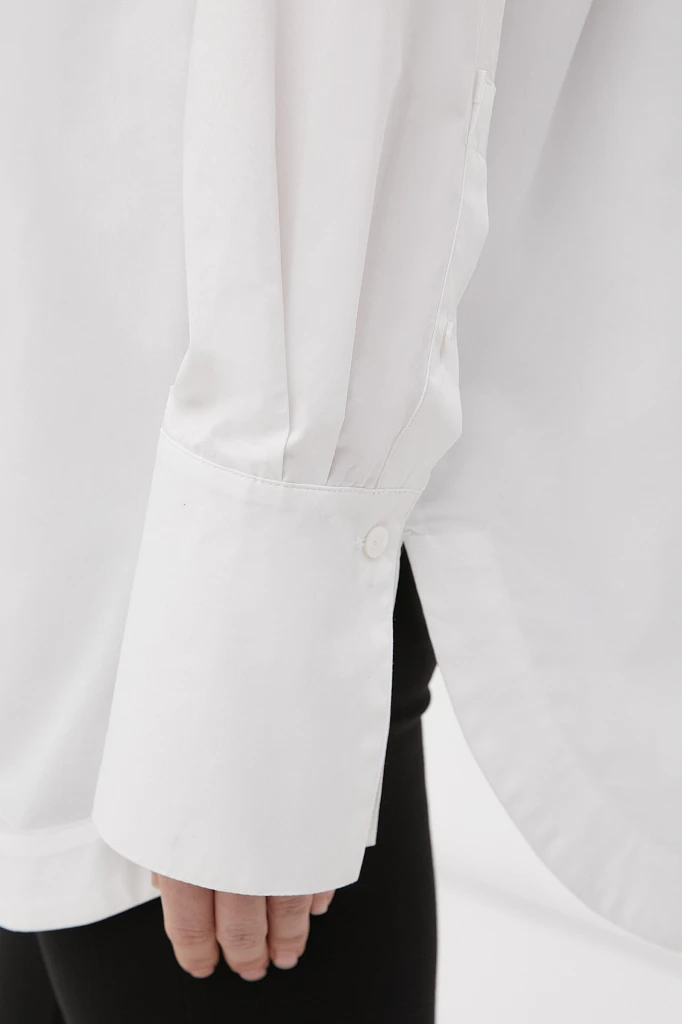 Удлиненная женская рубашка oversize с манжетами, Модель FWB51033, Фото №6