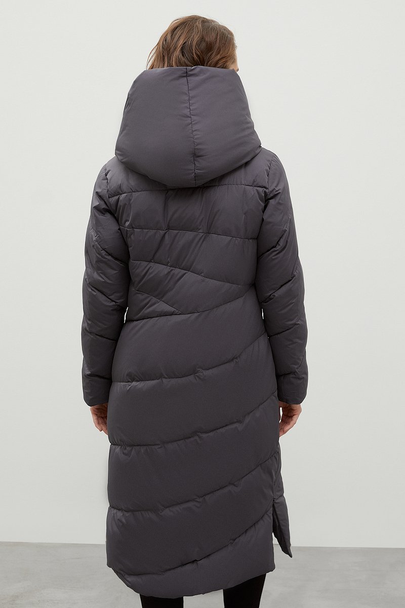Утепленное пальто женское с капюшоном, Модель FWB11010, Фото №5
