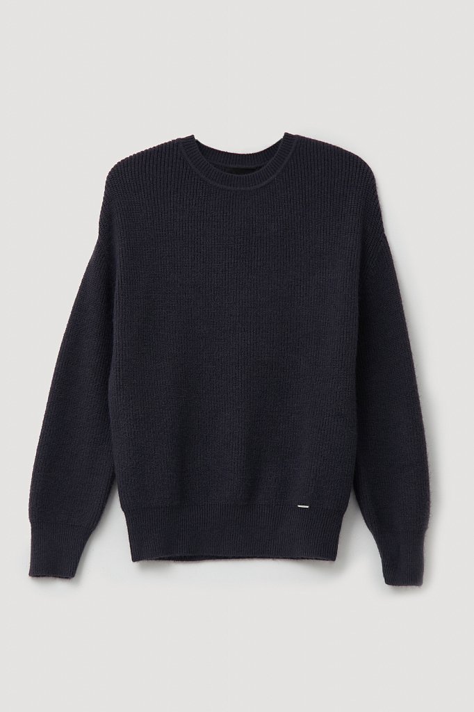 Трикотажный джемпер oversize силуэта, Модель FWB11114, Фото №7