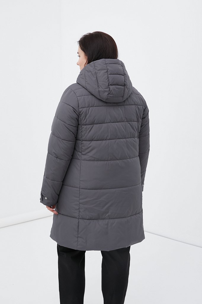Утепленное пальто женское с капюшоном, Модель FWB160128, Фото №5