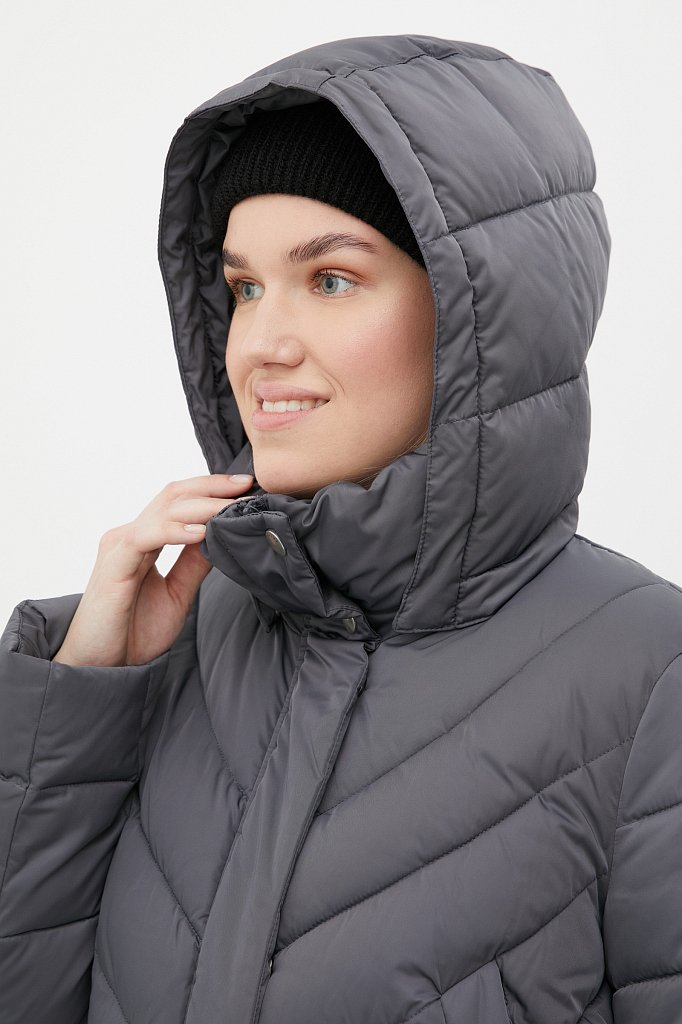 Утепленное стеганое пальто женское, Модель FWB160131, Фото №5