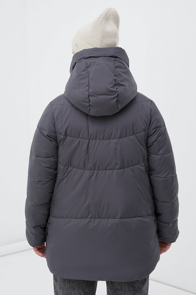 Утепленная стеганая куртка женская с капюшоном, Модель FWB160134, Фото №5