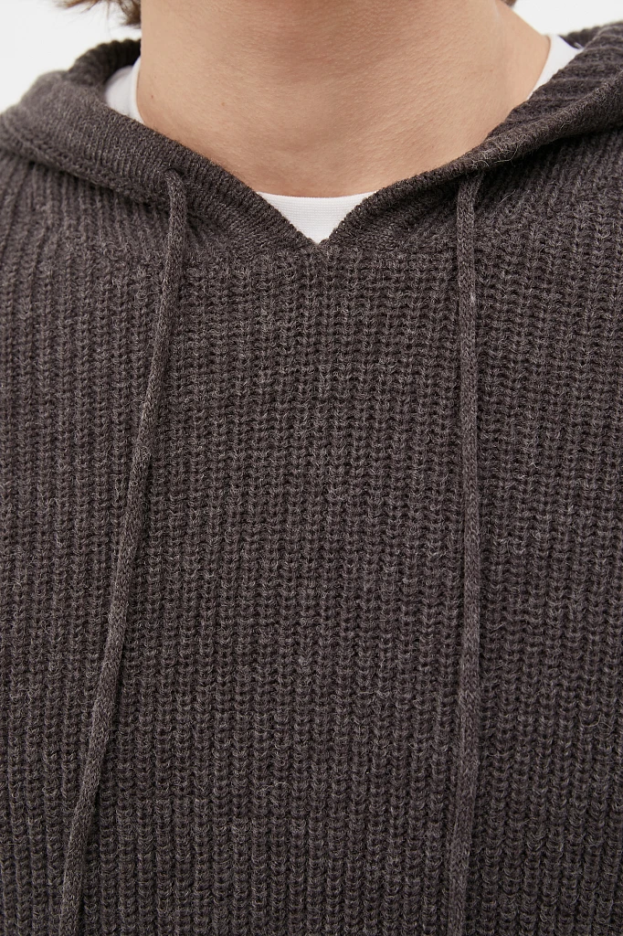 Трикотажное худи мужское тонкой вязки, Модель FWB21123, Фото №6