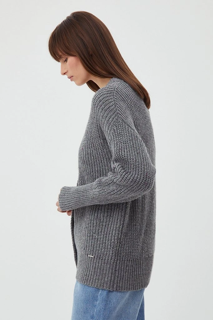 Трикотажный кардиган женский с шерстью, Модель FWB11192, Фото №3
