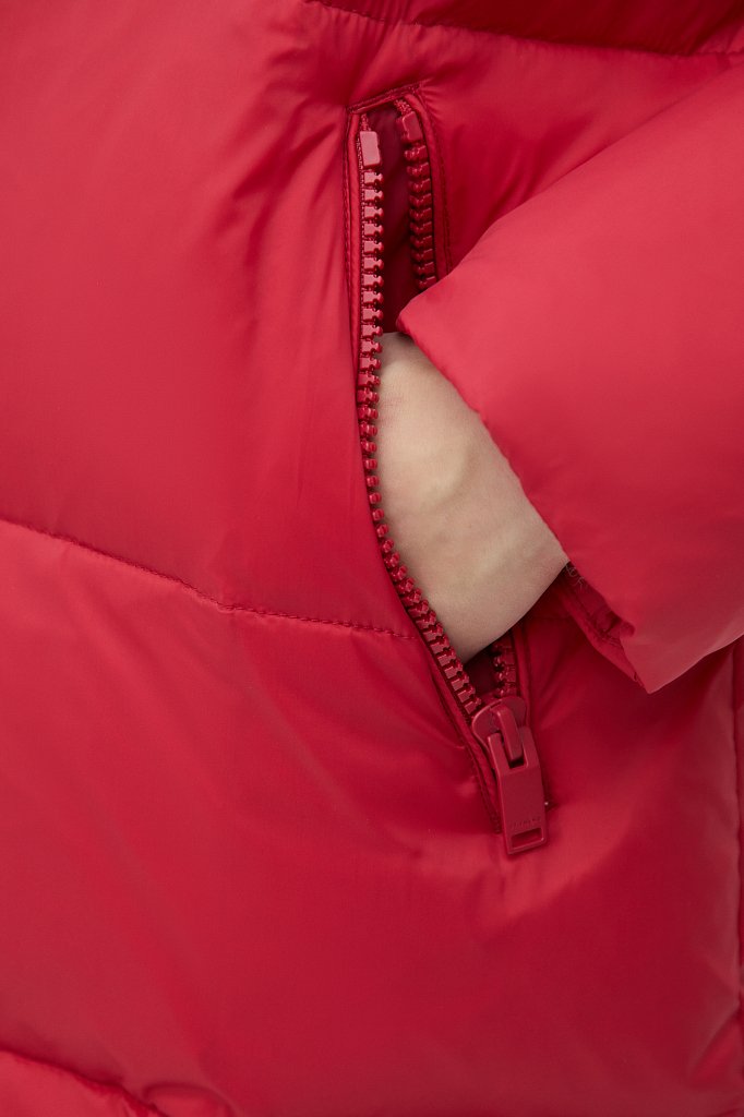 Пуховое полупальто женское, Модель FWB11015, Фото №7