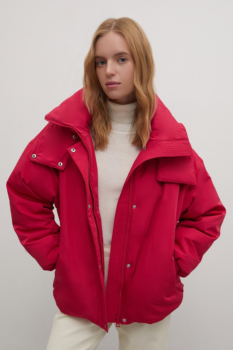 Утепленная куртка oversize силуэта, Модель FWB11021, Фото №1