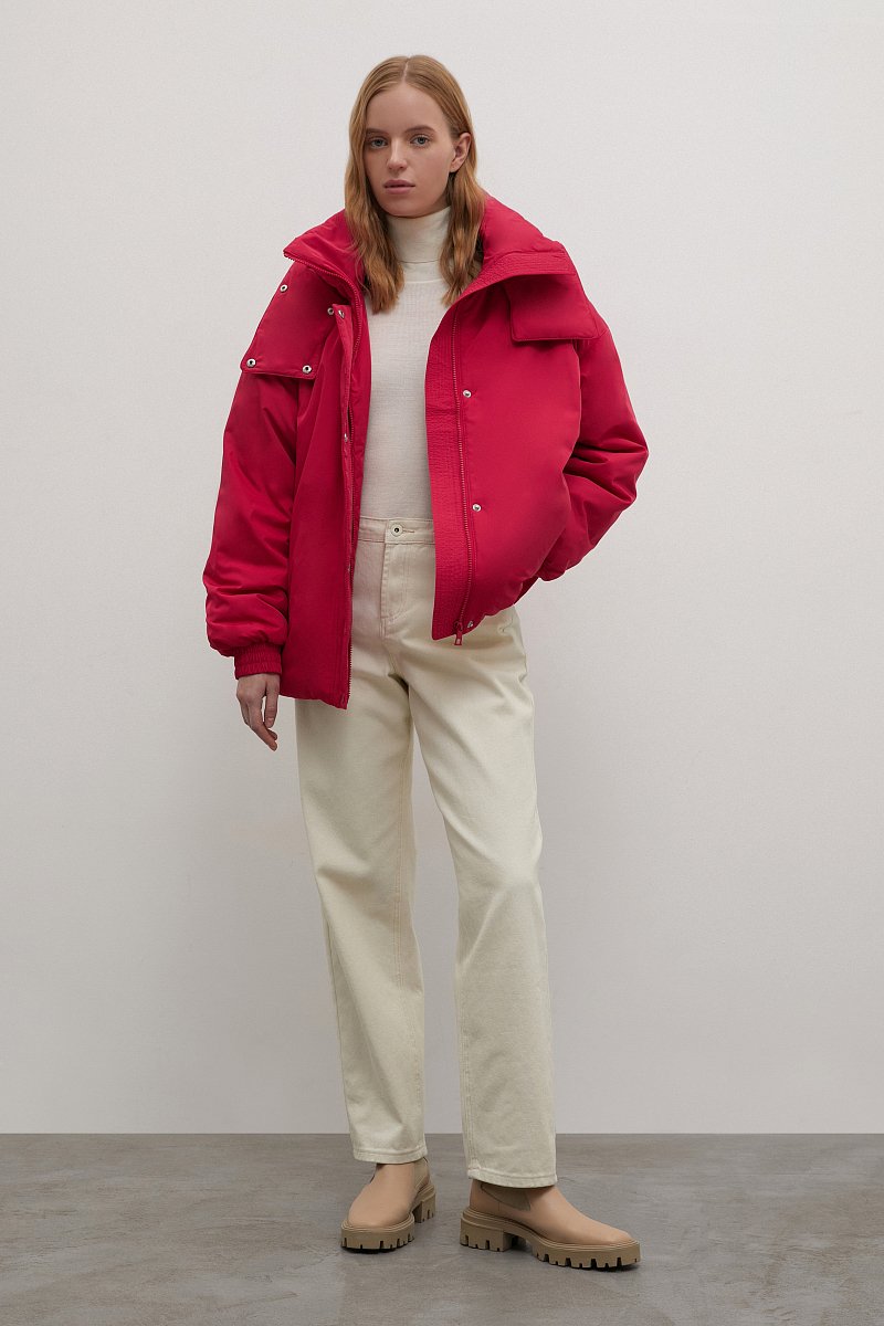 Утепленная куртка oversize силуэта, Модель FWB11021, Фото №2