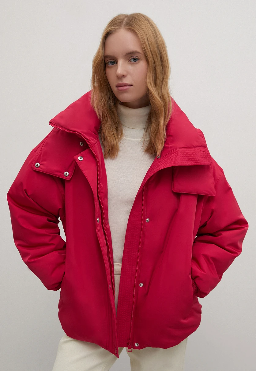 Утепленная куртка oversize силуэта, Модель FWB11021, Фото №1