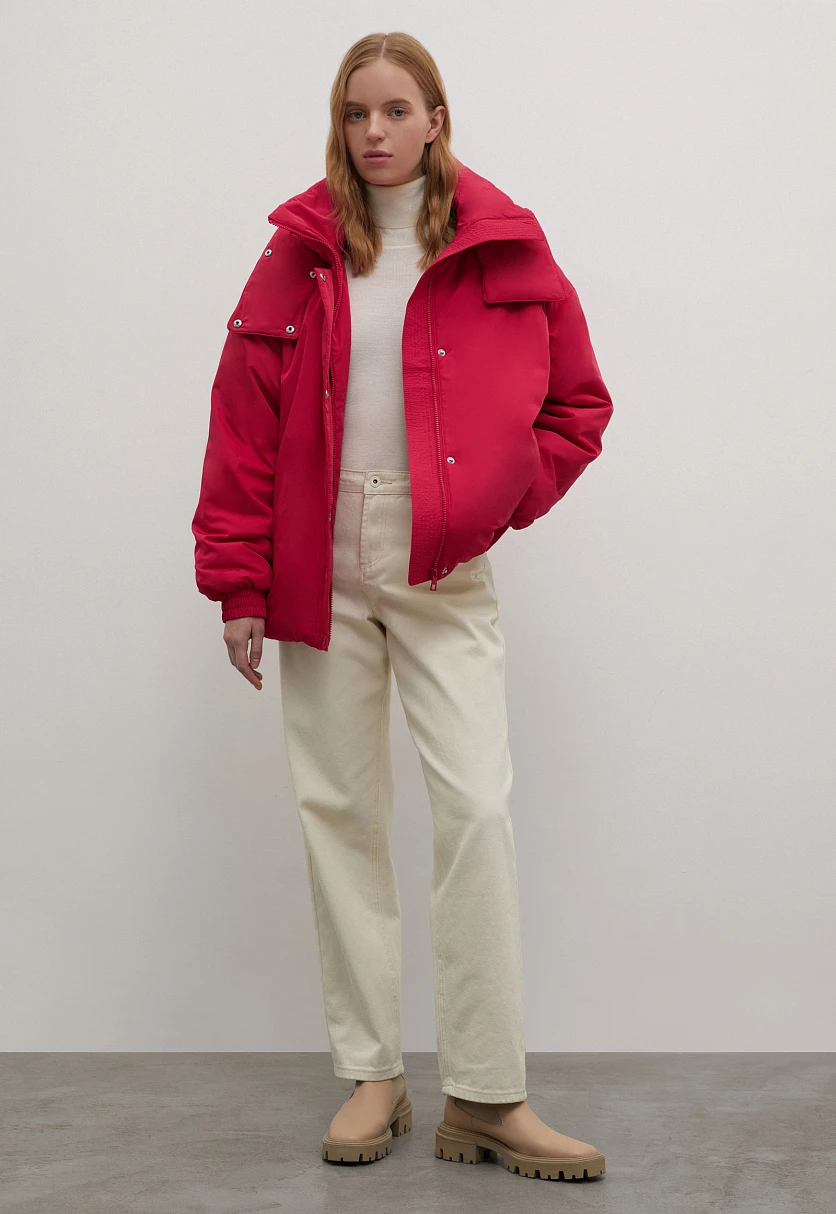 Утепленная куртка oversize силуэта, Модель FWB11021, Фото №2