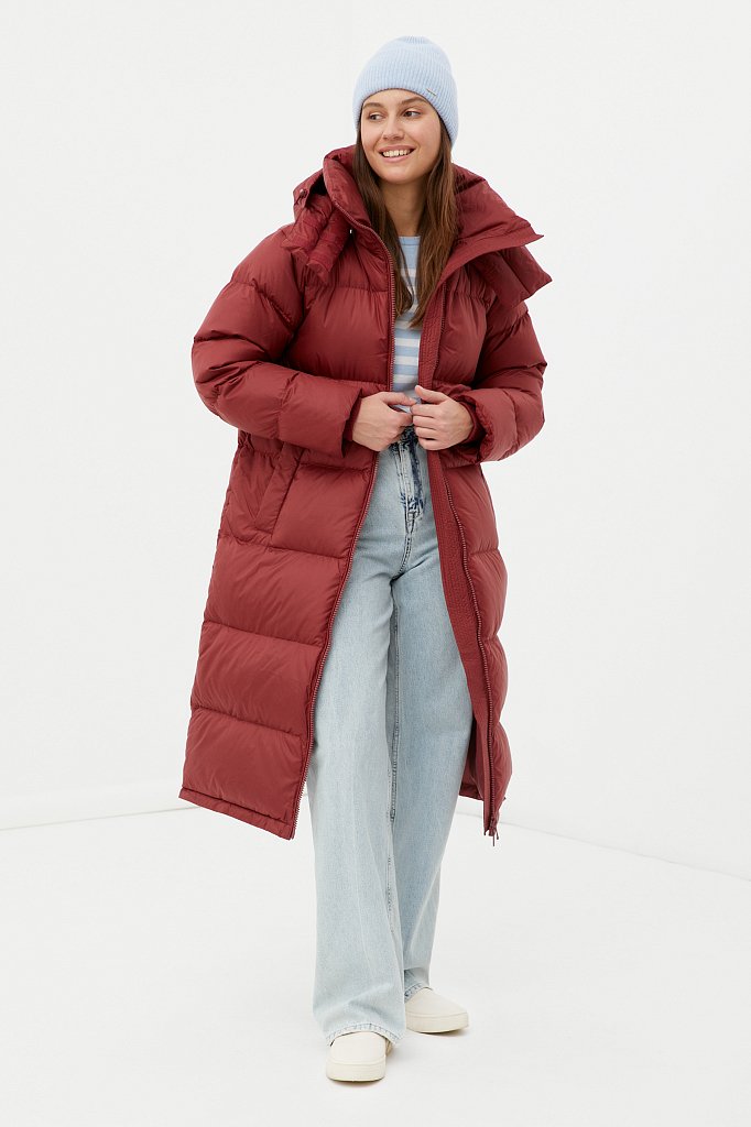 Пуховое пальто женское, Модель FWB110143, Фото №2