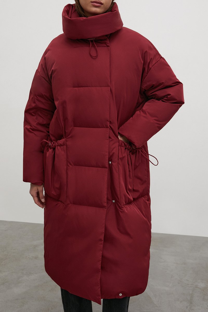 Пуховое пальто  с капюшоном, Модель FWB11023, Фото №3