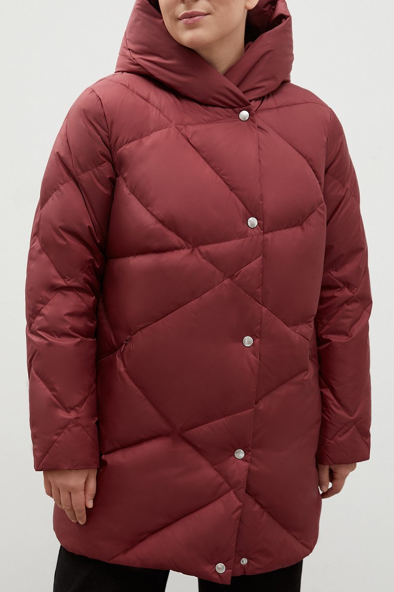 Пуховое пальто с капюшоном, Модель FWB160126, Фото №3
