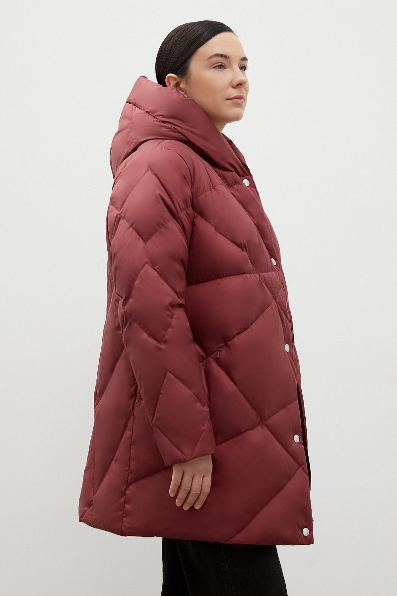 Пуховое пальто с капюшоном, Модель FWB160126, Фото №4
