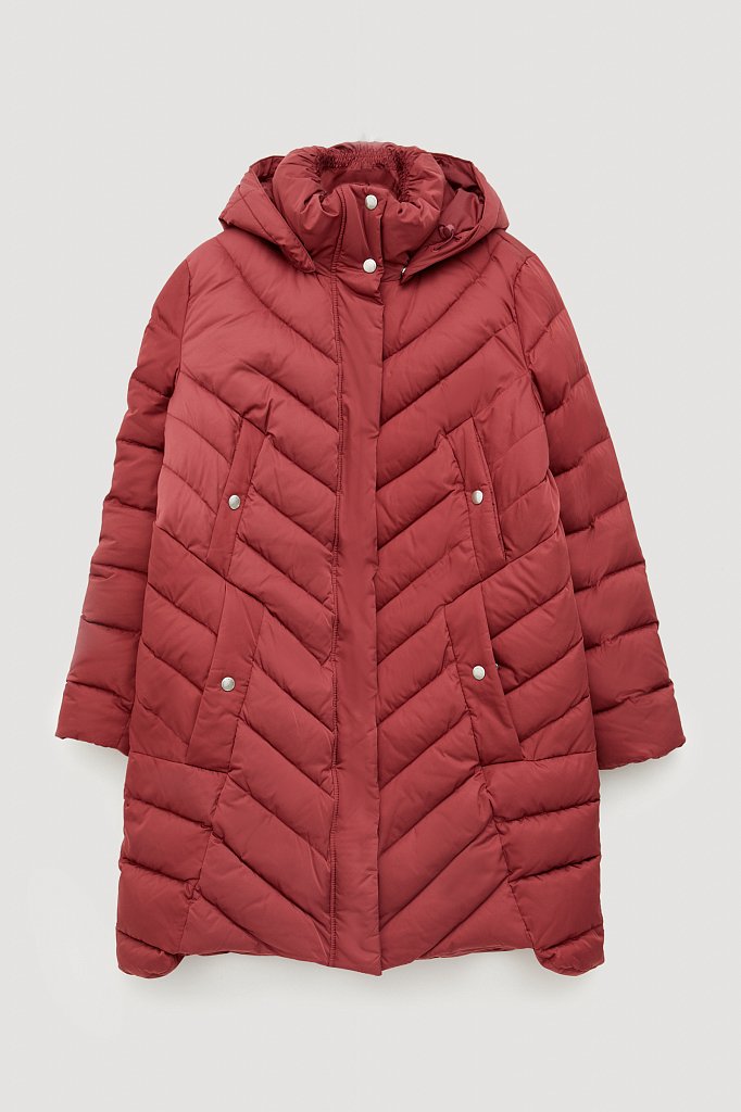 Утепленное стеганое пальто женское, Модель FWB160131, Фото №8