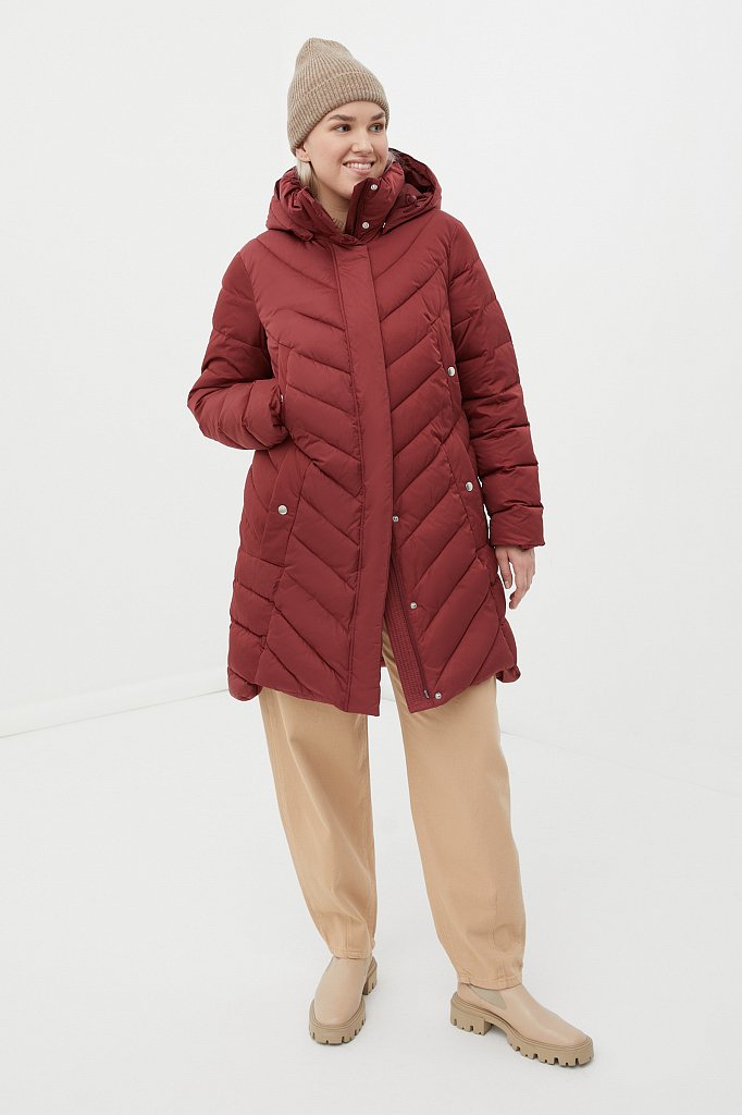 Утепленное стеганое пальто женское, Модель FWB160131, Фото №2