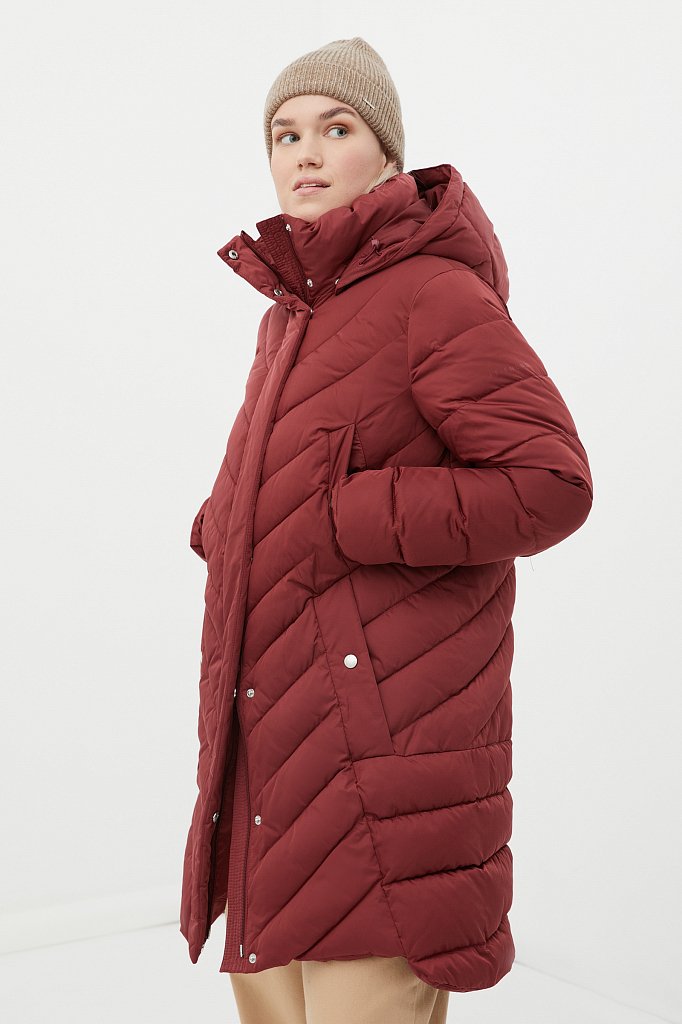 Утепленное стеганое пальто женское, Модель FWB160131, Фото №3