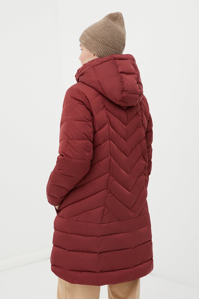 Утепленное стеганое пальто женское, Модель FWB160131, Фото №5