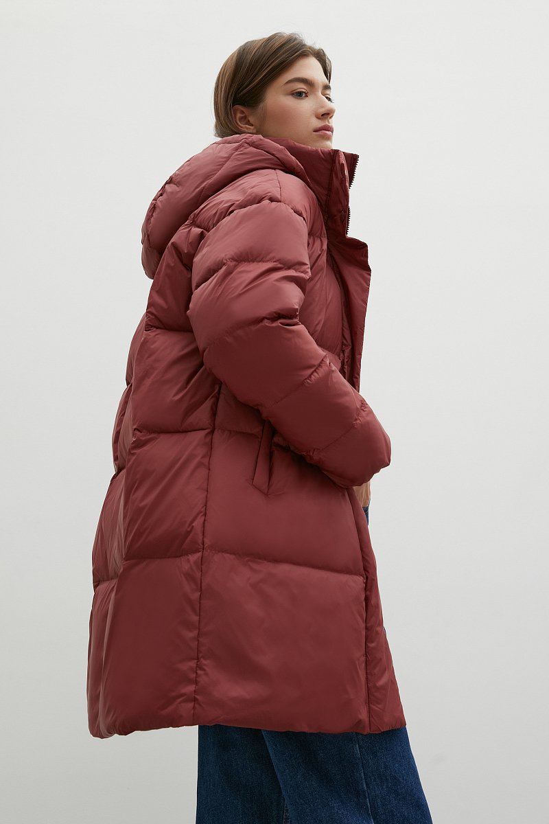 Пуховое пальто с капюшоном, Модель FWB51058, Фото №4