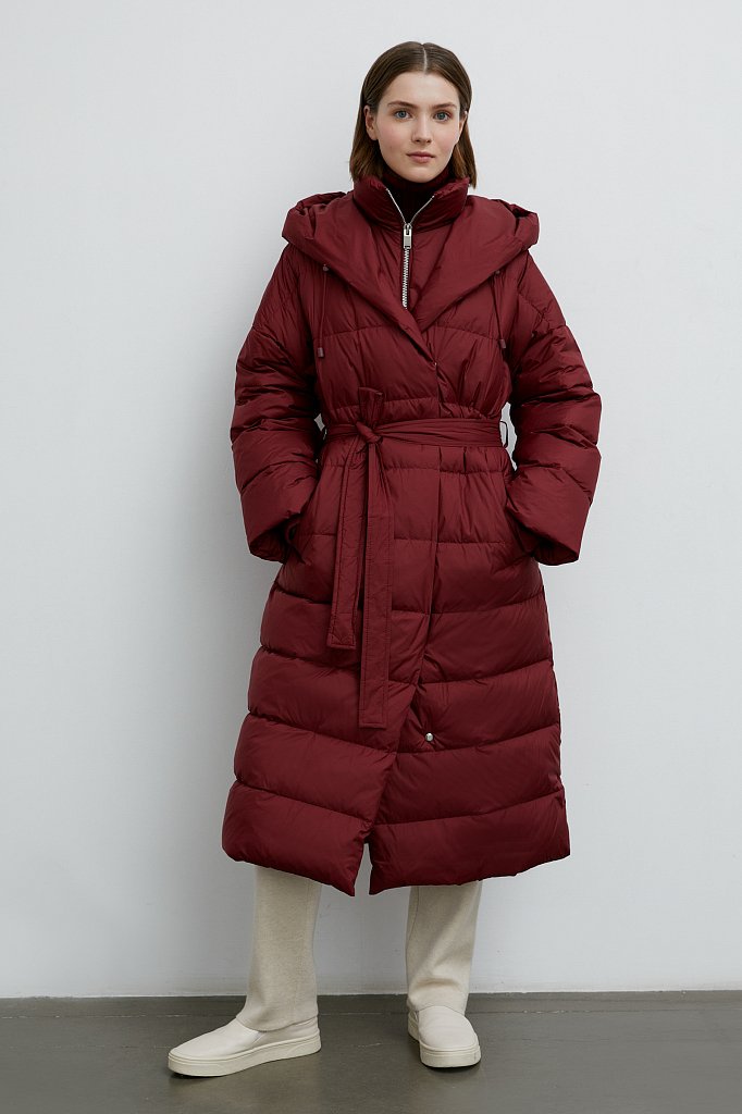 Пуховое пальто приталенного силуэта, Модель FWB51062, Фото №1