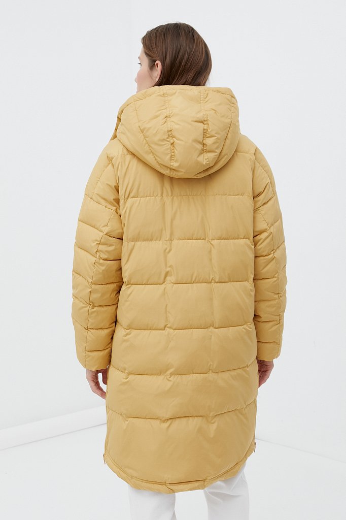 Утепленное пальто женское с капюшоном, Модель FWB11031, Фото №5