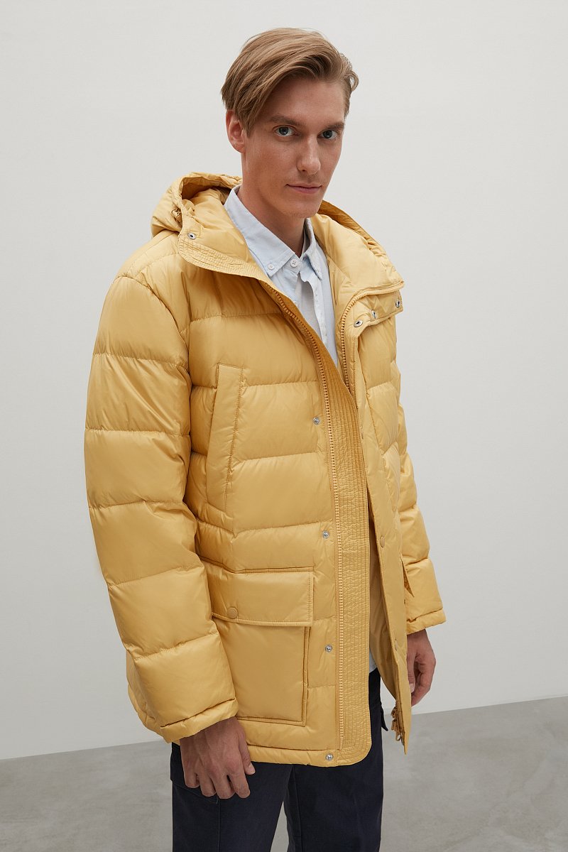 Пуховое пальто с капюшоном, Модель FWB21072, Фото №4