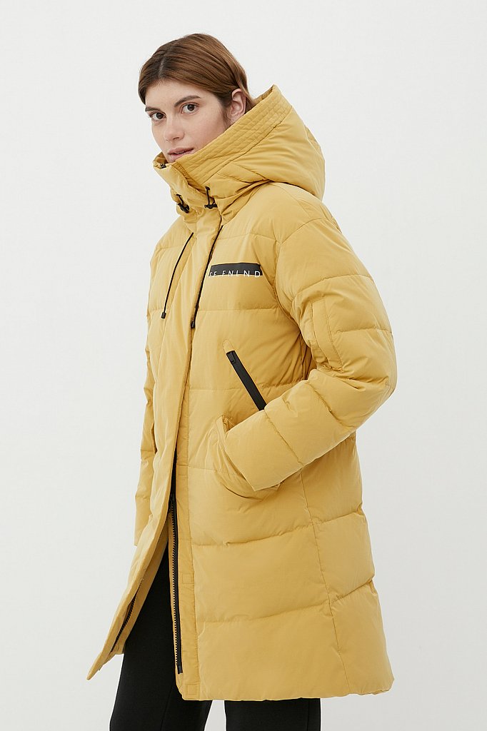 Пуховое пальто женское, Модель FWB51054, Фото №3