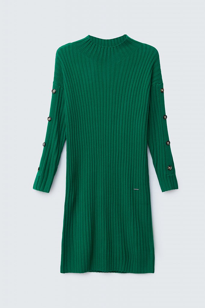 Трикотажное платье женское с декоративными пуговицами, Модель FWB11130, Фото №7