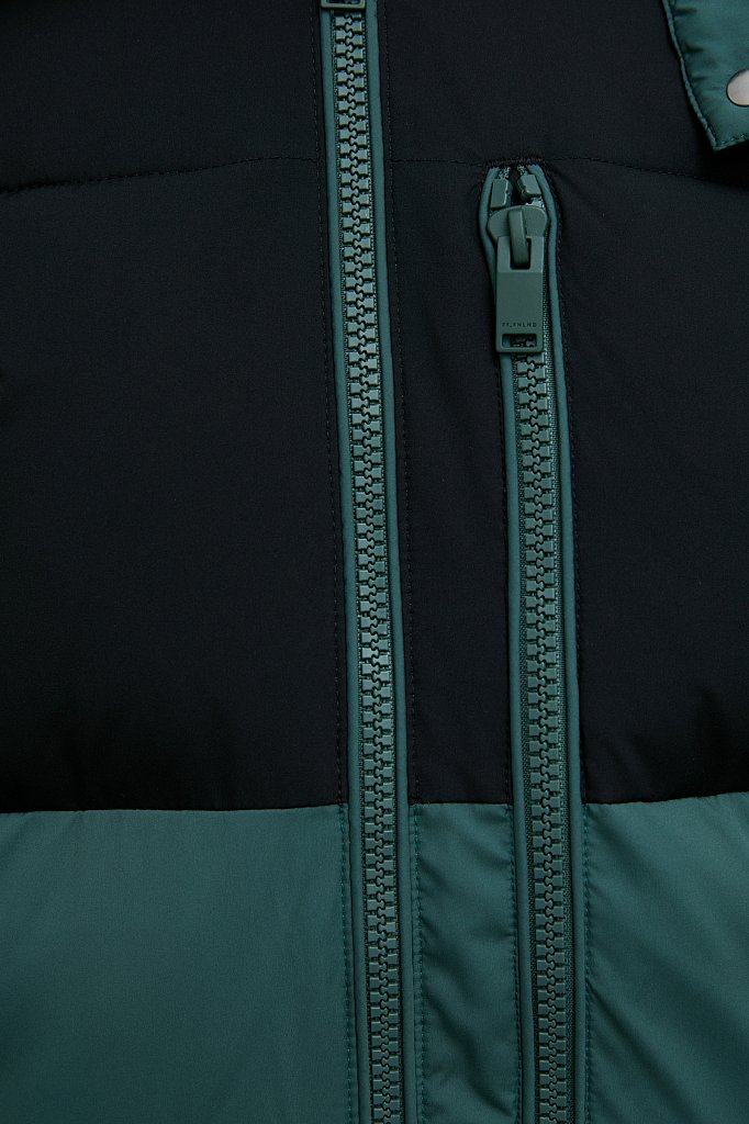 Двухцветное пуховое пальто, Модель FWB11003, Фото №8