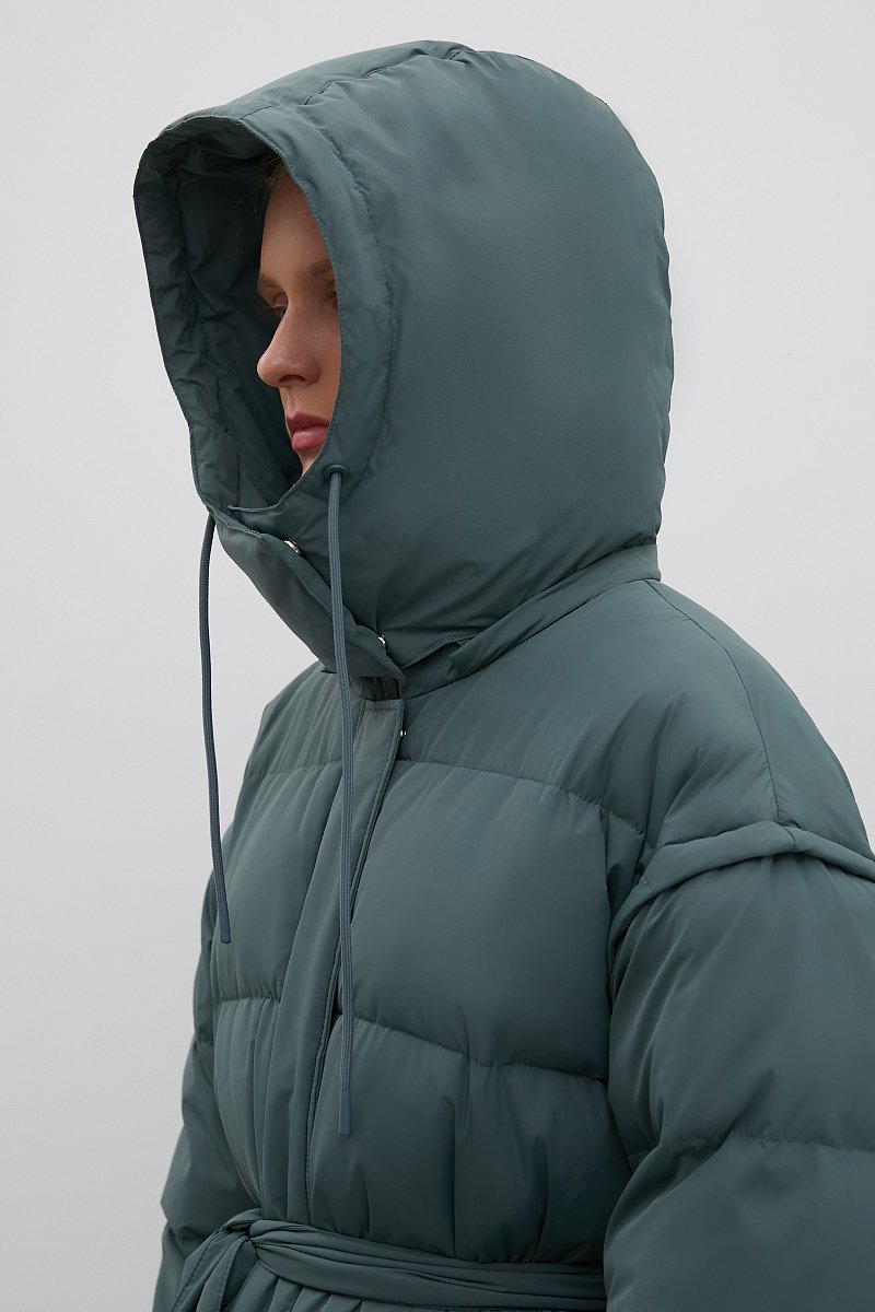 Пуховое пальто  с капюшоном, Модель FWB11006, Фото №7