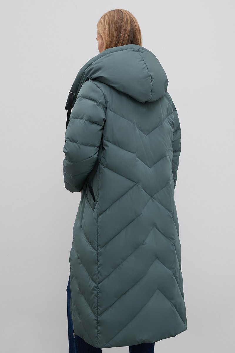 Пуховое пальто  с капюшоном, Модель FWB11009, Фото №5