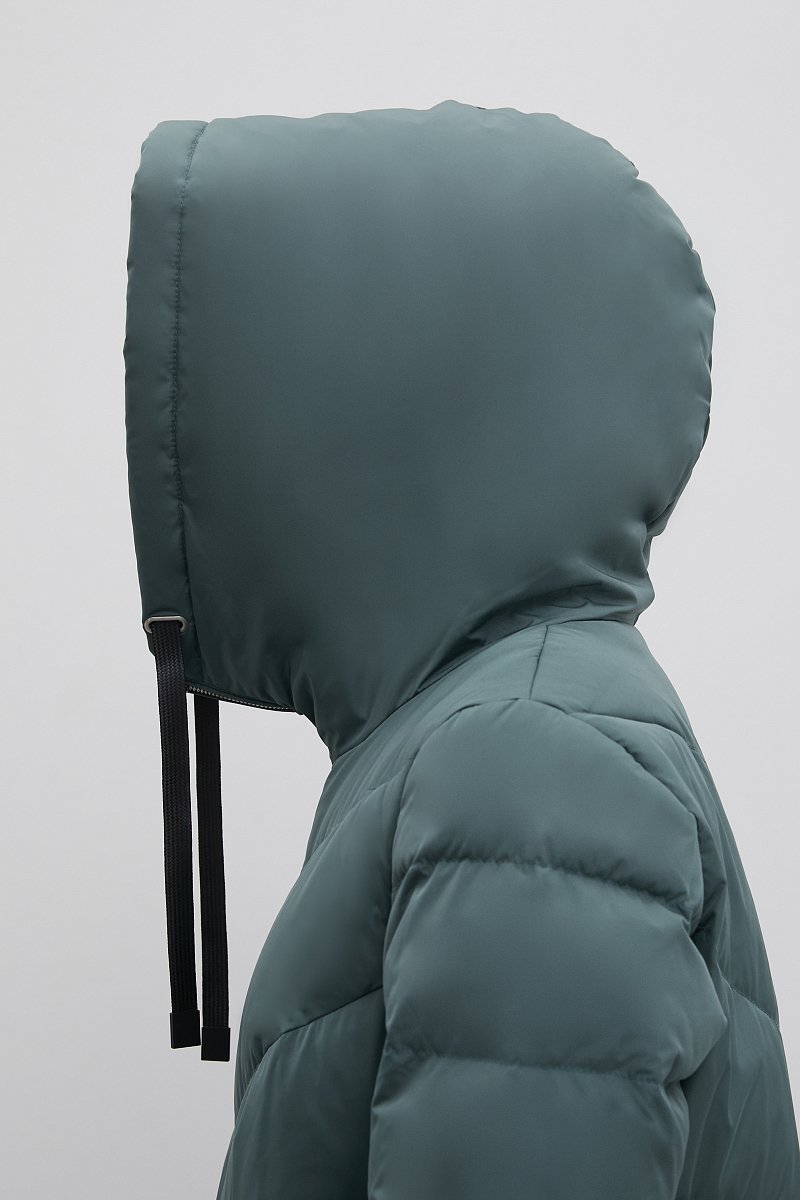 Пуховое пальто  с капюшоном, Модель FWB11009, Фото №8