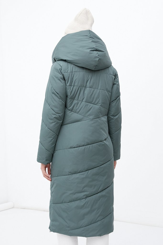 Утепленное пальто женское с капюшоном, Модель FWB11010, Фото №5