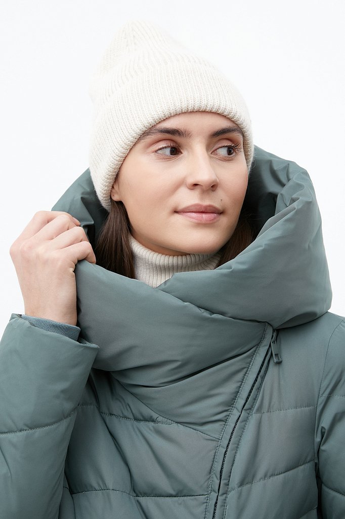 Утепленное пальто женское с капюшоном, Модель FWB11010, Фото №6