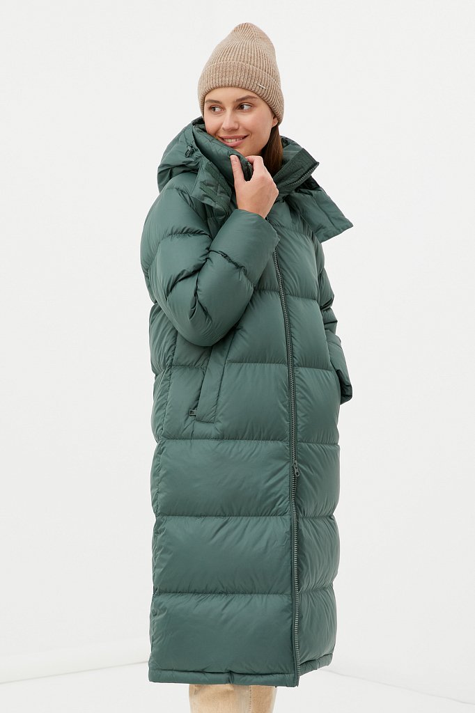 Пуховое пальто женское, Модель FWB110143, Фото №3
