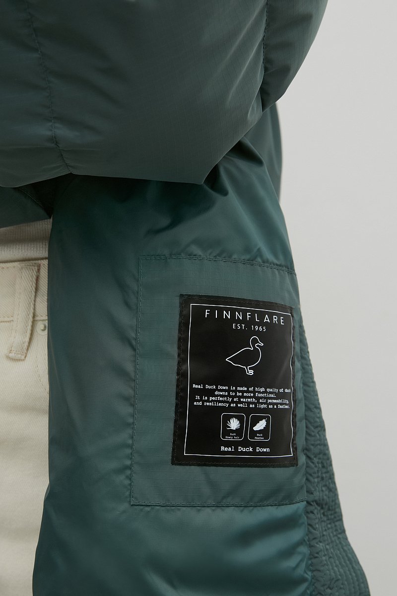 Стеганое пуховое пальто с капюшоном, Модель FWB110147, Фото №7