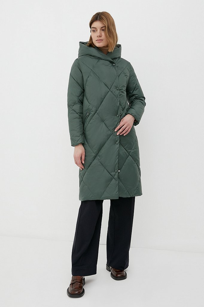 Утепленное пальто  женское, Модель FWB11064, Фото №2
