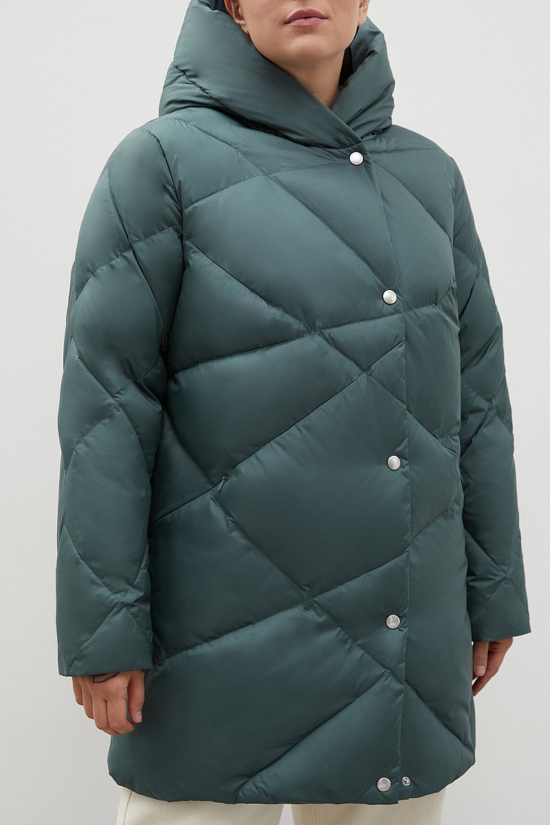 Пуховое пальто с капюшоном, Модель FWB160126, Фото №3