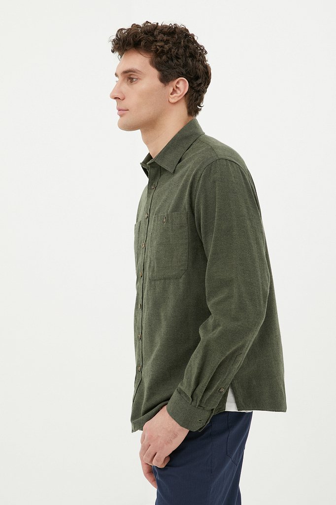 Классическая мужская рубашка из хлопка, Модель FWB61041, Фото №3
