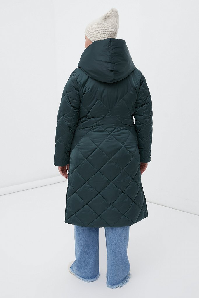 Утепленное пальто женское с капюшоном, Модель FWB160130, Фото №4