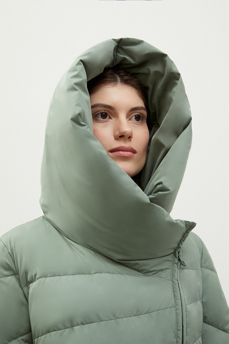Утепленное пальто женское с капюшоном, Модель FWB11010, Фото №8