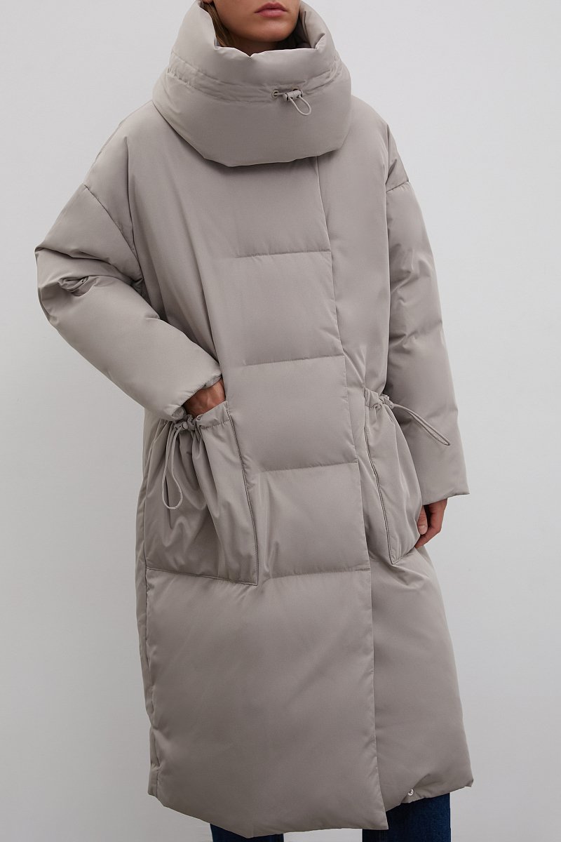 Пуховое пальто  с капюшоном, Модель FWB11023, Фото №3