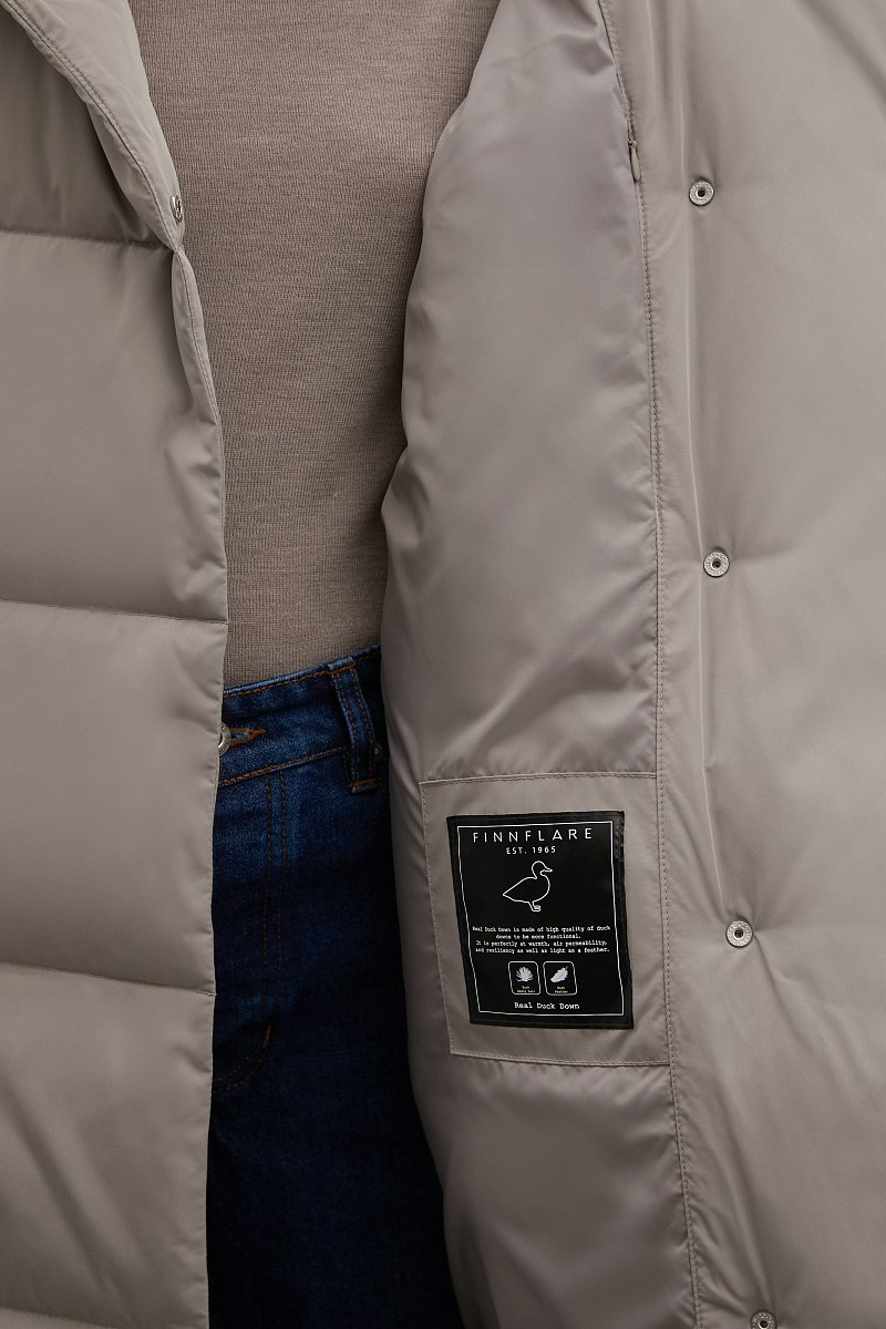 Пуховое пальто  с капюшоном, Модель FWB11023, Фото №7
