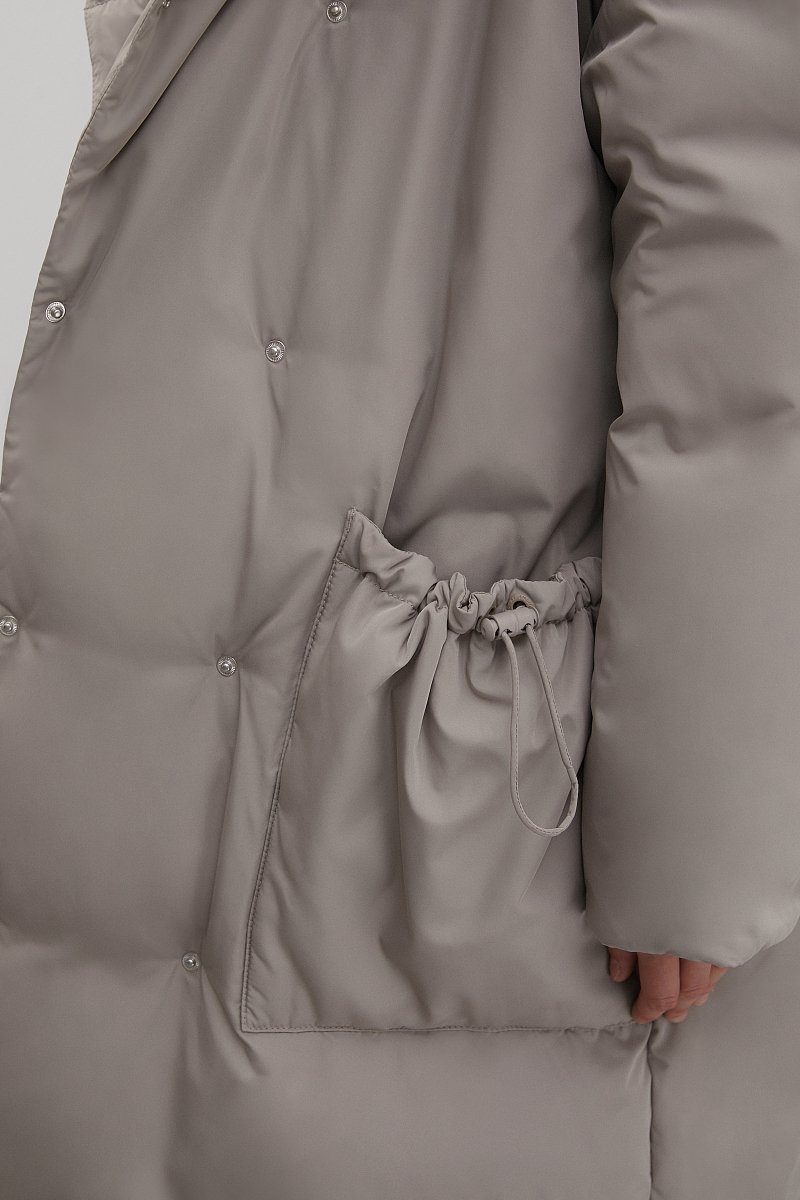Пуховое пальто  с капюшоном, Модель FWB11023, Фото №6