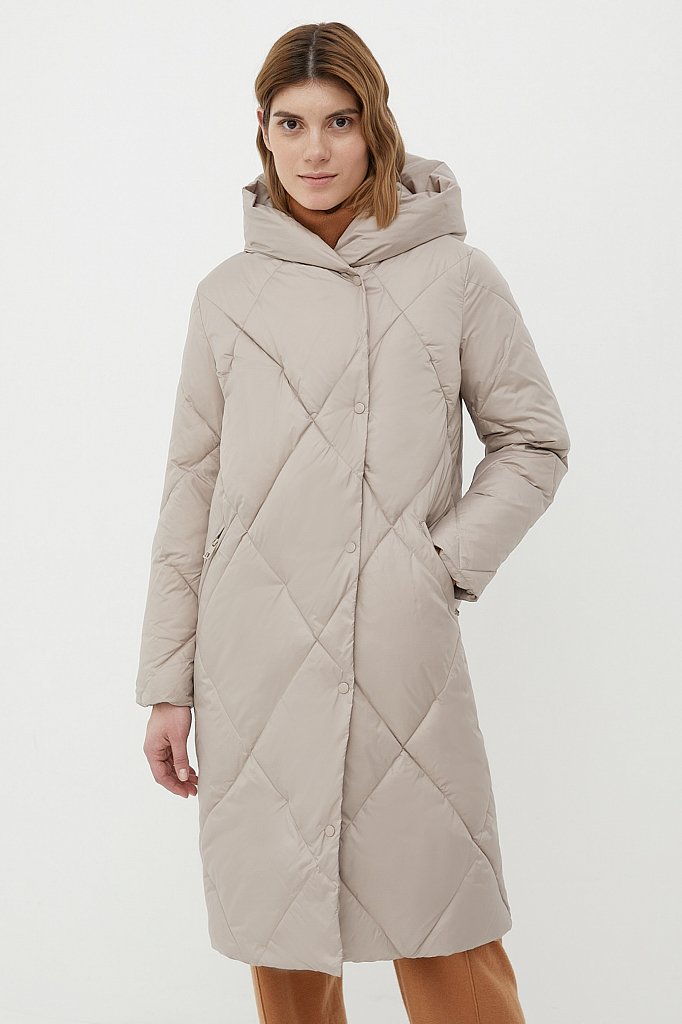 Утепленное пальто  женское, Модель FWB11064, Фото №1