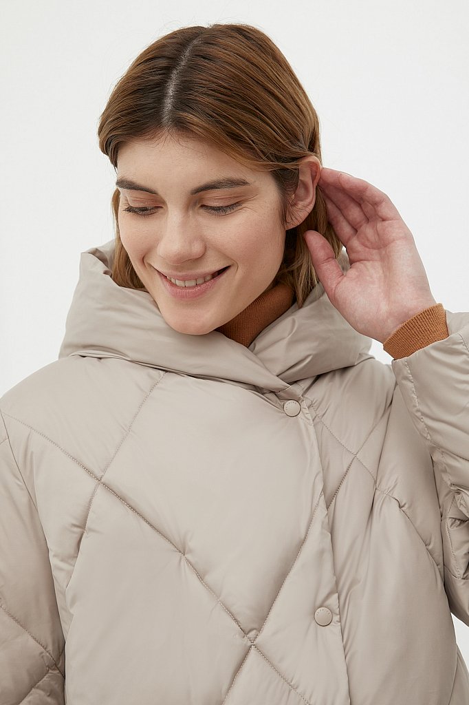 Утепленное пальто  женское, Модель FWB11064, Фото №6