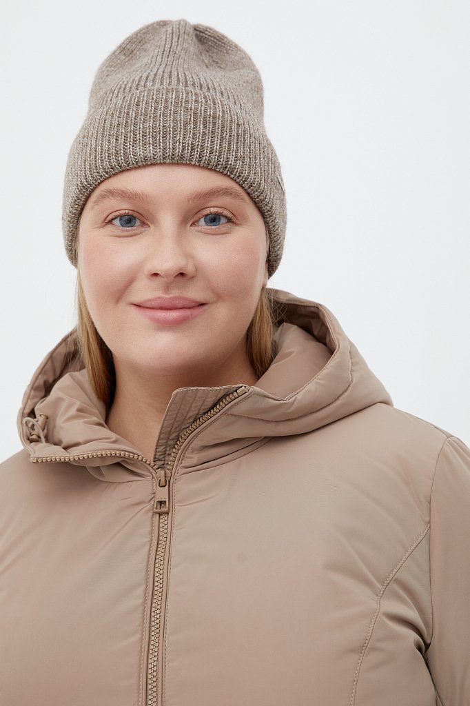 Утепленное пальто женское с капюшоном, Модель FWB160129, Фото №5
