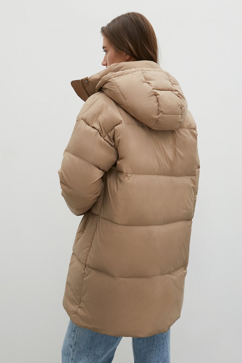 Пуховое пальто с капюшоном, Модель FWB51058, Фото №5