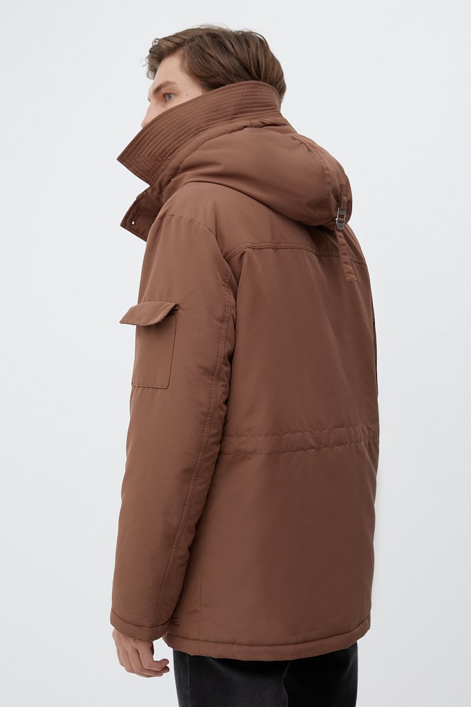 Утепленная куртка мужская с капюшоном, Модель FWB21004, Фото №6