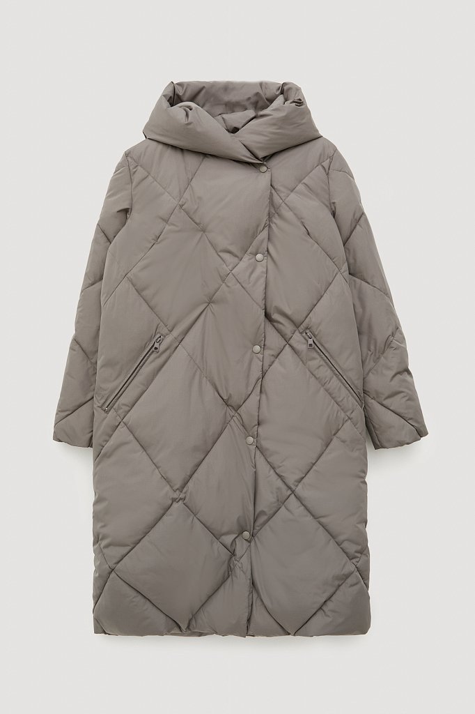 Утепленное стеганое пальто женское, Модель FWB160127, Фото №8