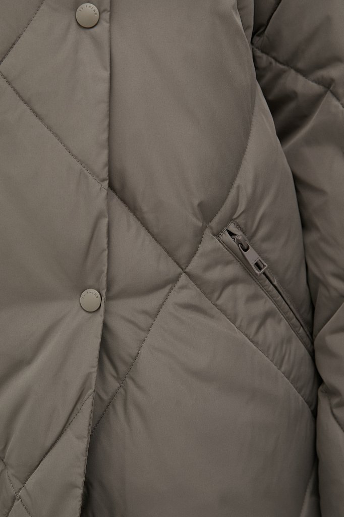 Утепленное стеганое пальто женское, Модель FWB160127, Фото №7